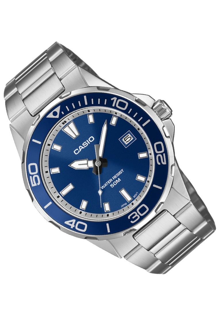 Casio Analog Stainless Steel Strap Watch for Men MTD-145D-2AVDF