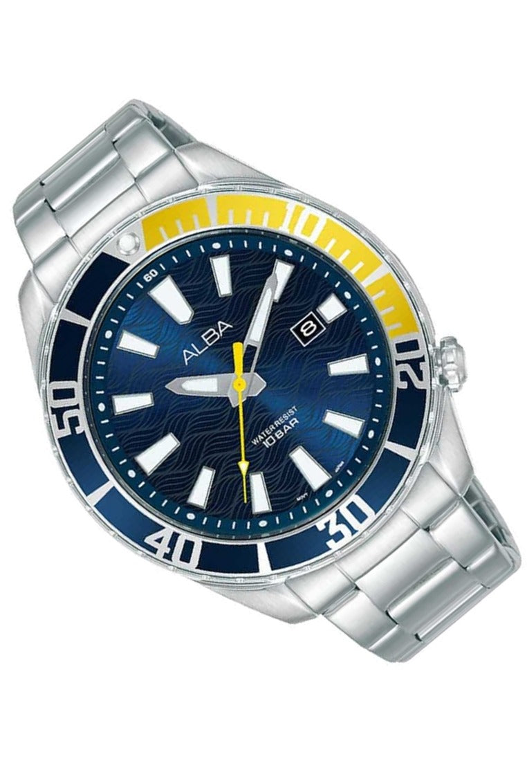 Alba Active Analog Stainless Steel Strap Watch for Men AG8K25X1-Watch Portal Philippines