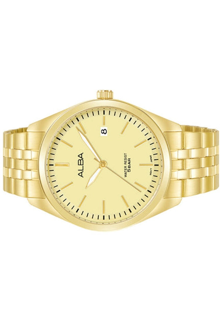 Alba Prestige Luminous Dial Analog Stainless Steel Strap Watch for Men AS9S18X1-Watch Portal Philippines