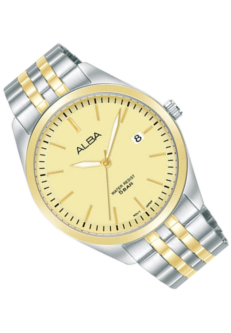 Alba Prestige Luminous Dial Analog Stainless Steel Strap Watch for Men AS9S20X1-Watch Portal Philippines