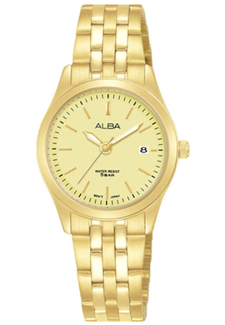 Alba Prestige Luminous Dial Analog Stainless Steel Strap Watch for Women AH7CF6X1-Watch Portal Philippines