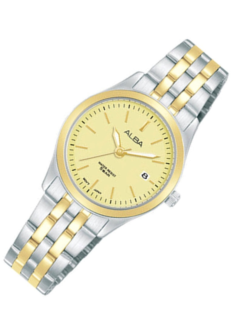 Alba Prestige Luminous Dial Analog Stainless Steel Strap Watch for Women AH7CF8X1-Watch Portal Philippines