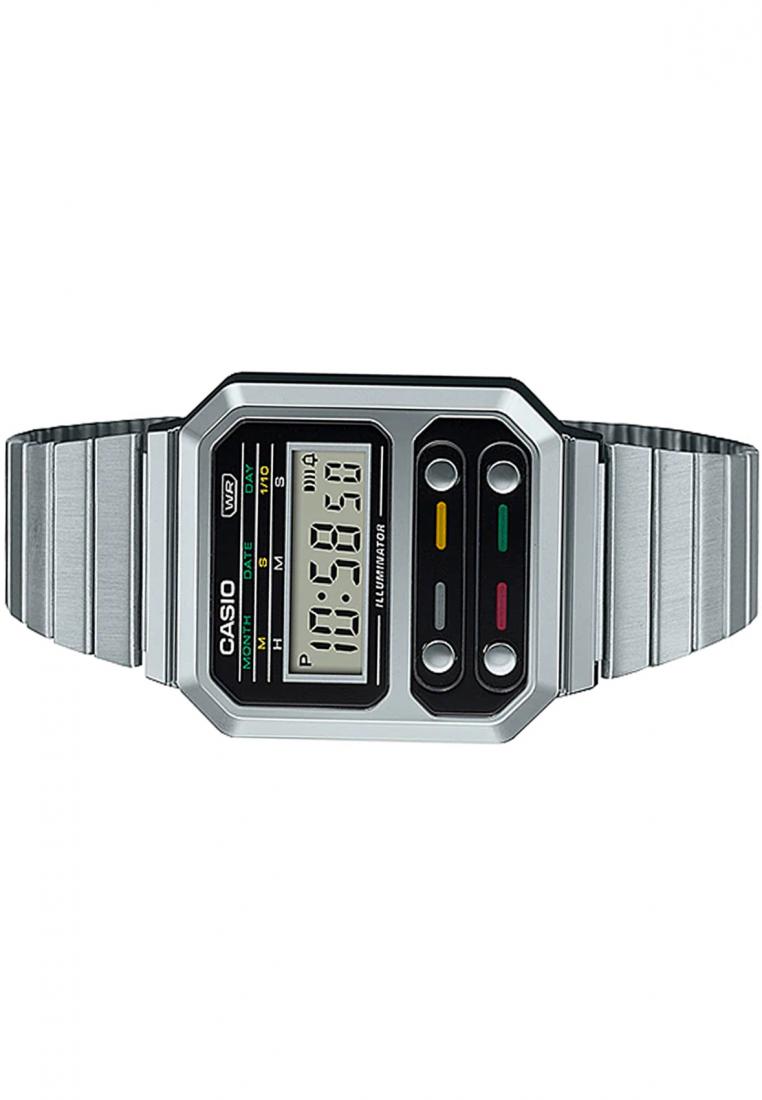 Casio A100WE-1A Digital Stainless Steel Strap Watch For Men-Watch Portal Philippines