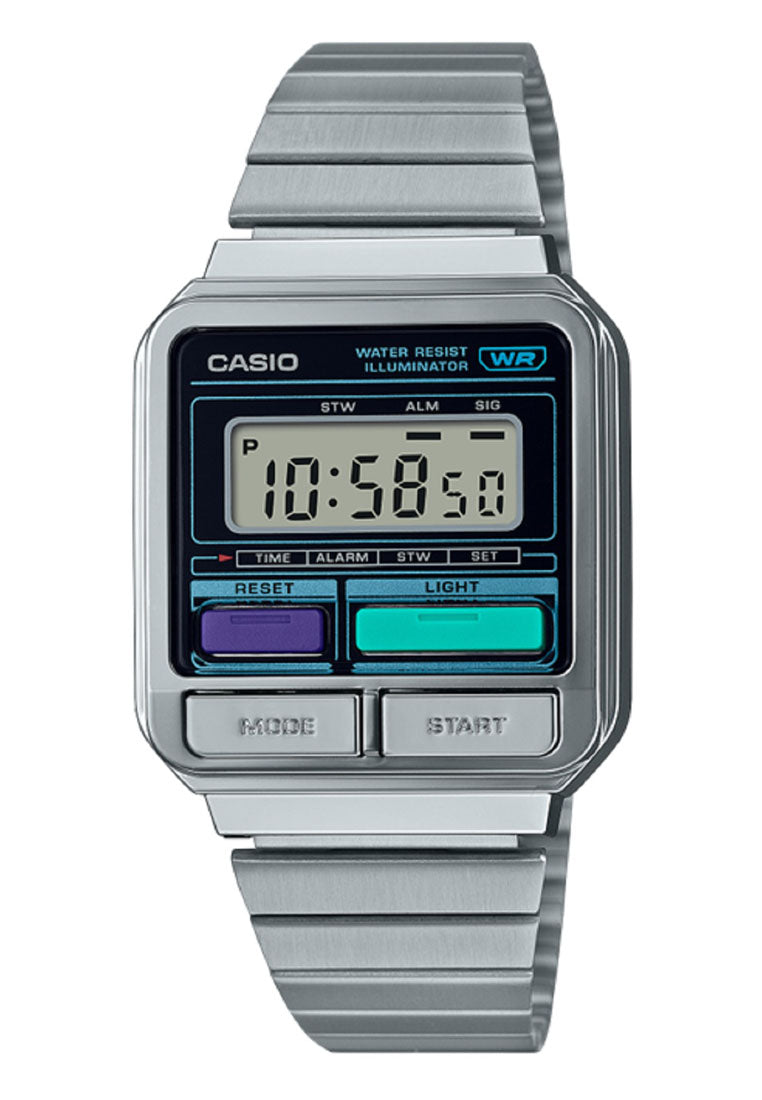 Casio A120WE-1A Digital Stainless Steel Watch For Men-Watch Portal Philippines