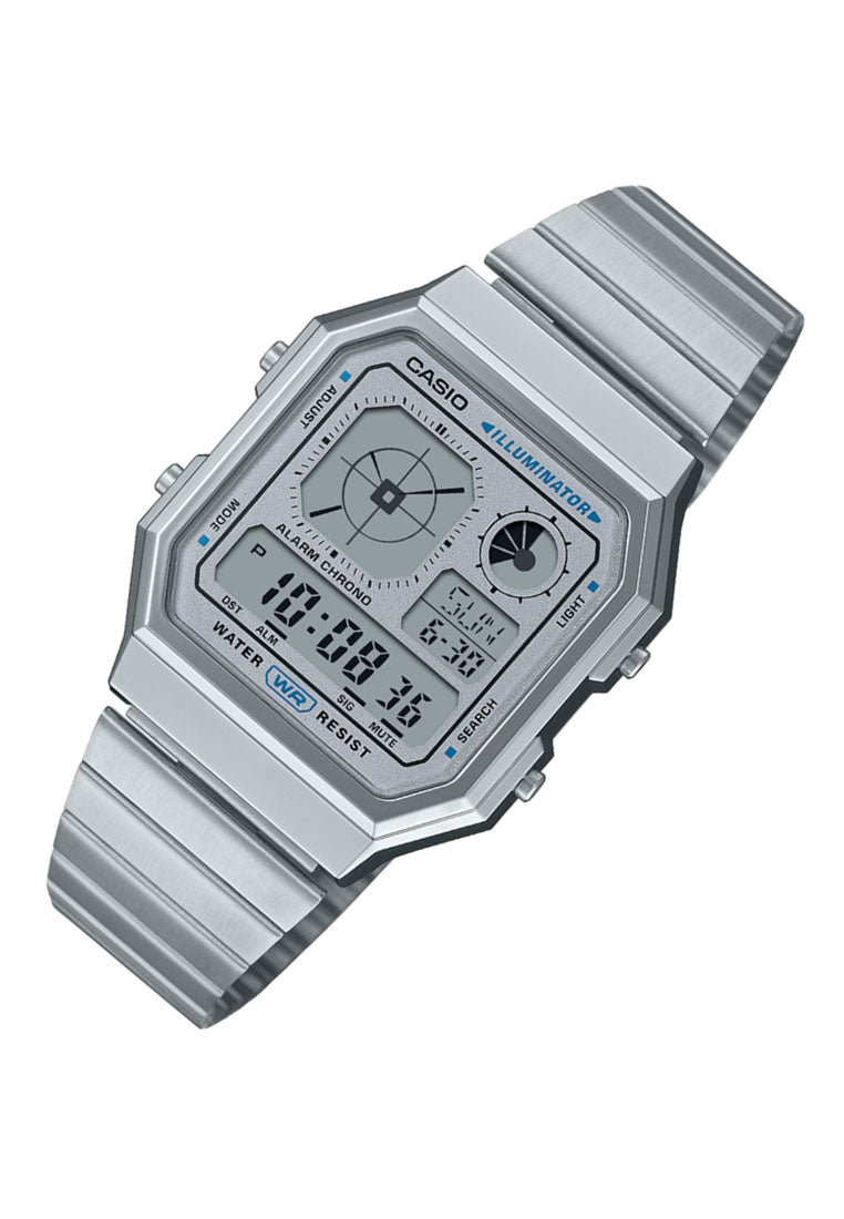 Casio A130WE-7A Digital Stainless Steel Strap Watch For Men-Watch Portal Philippines