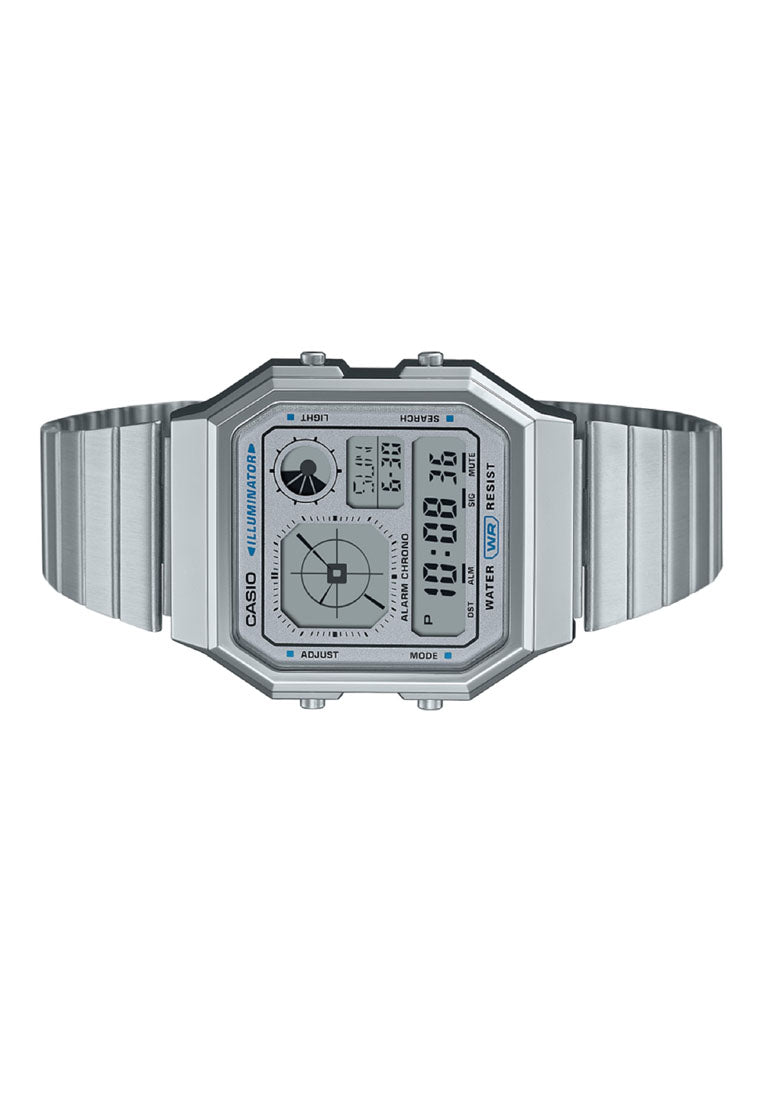 Casio A130WE-7A Digital Stainless Steel Strap Watch For Men-Watch Portal Philippines