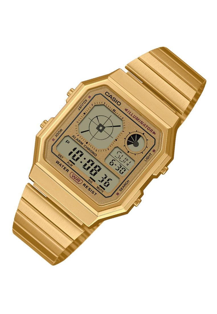 Casio A130WEG-9A Digital Stainless Steel Strap Watch For Men-Watch Portal Philippines
