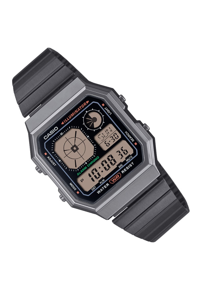 Casio A130WEGG-1A Digital Stainless Steel Strap Watch For Men-Watch Portal Philippines