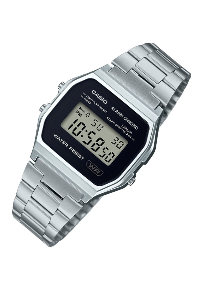 Casio A158WEA-1DF Stainless Steel Strap Analog Watch-Watch Portal Philippines