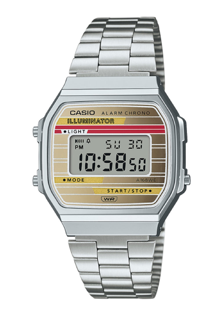 Casio A168WEHA-9A Digital Stainless Steel Strap Watch-Watch Portal Philippines