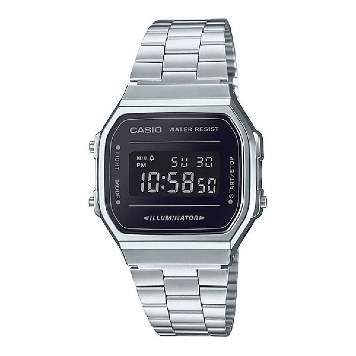Casio A168WEM-1DF Silver Stainless Watch Unisex-Watch Portal Philippines