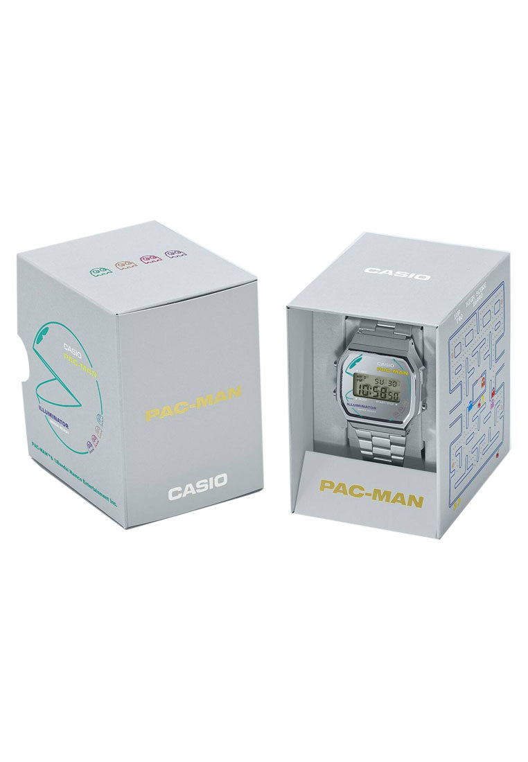 Casio A168WEPC-7A Pacman Digital Stainless Steel Strap Watch-Watch Portal Philippines
