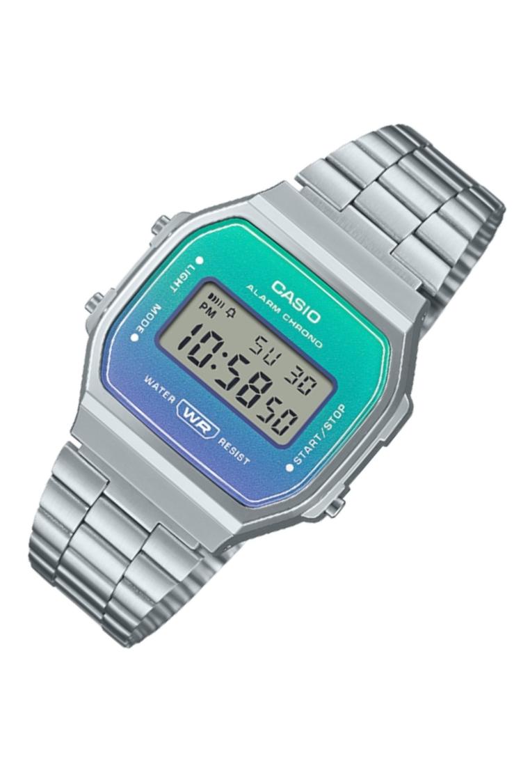 Casio A168WER-2A Digital Stainless Steel Strap Watch For Women-Watch Portal Philippines