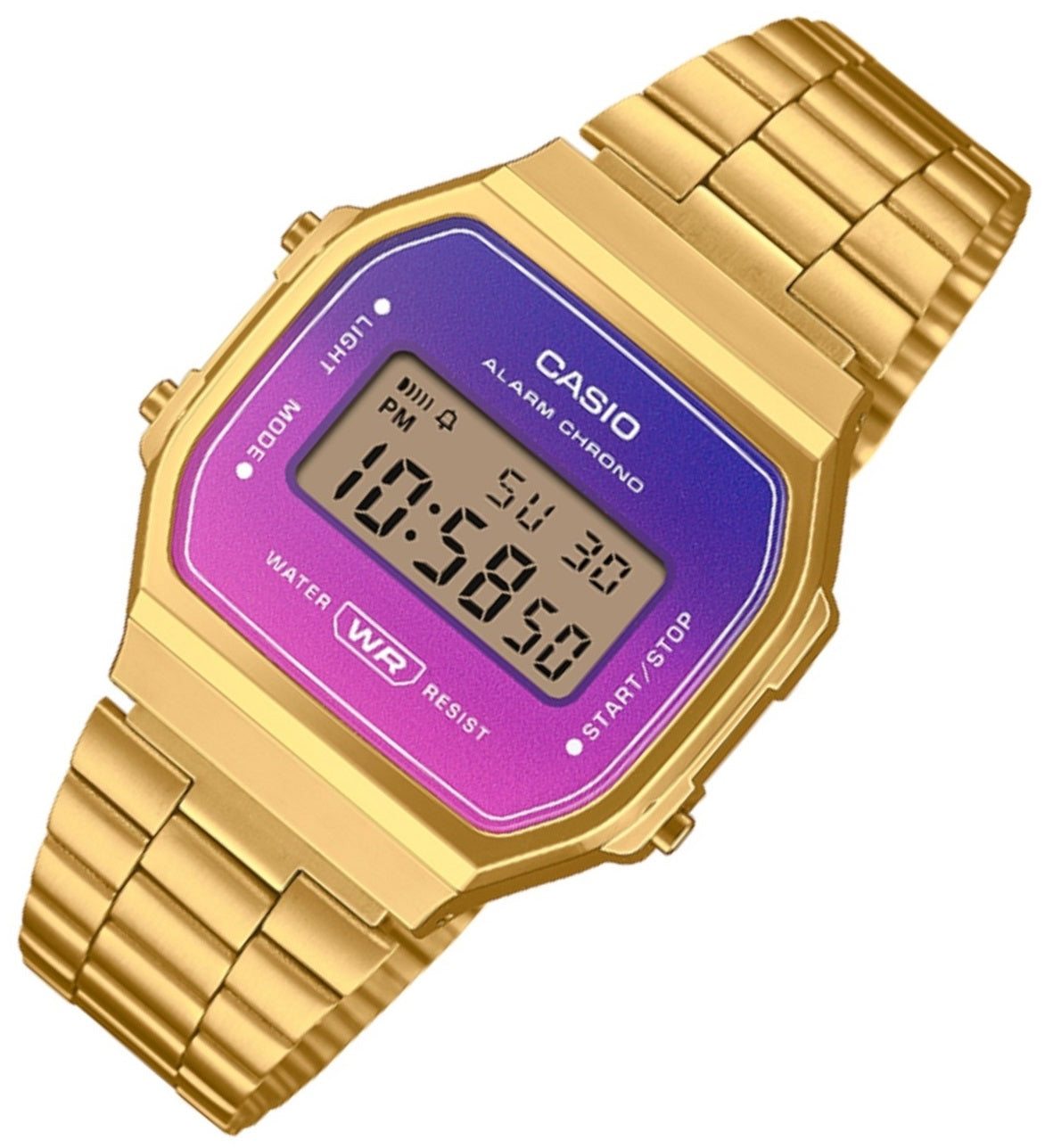 Casio A168WERG-2A Digital Stainless Steel Strap Watch For Women-Watch Portal Philippines