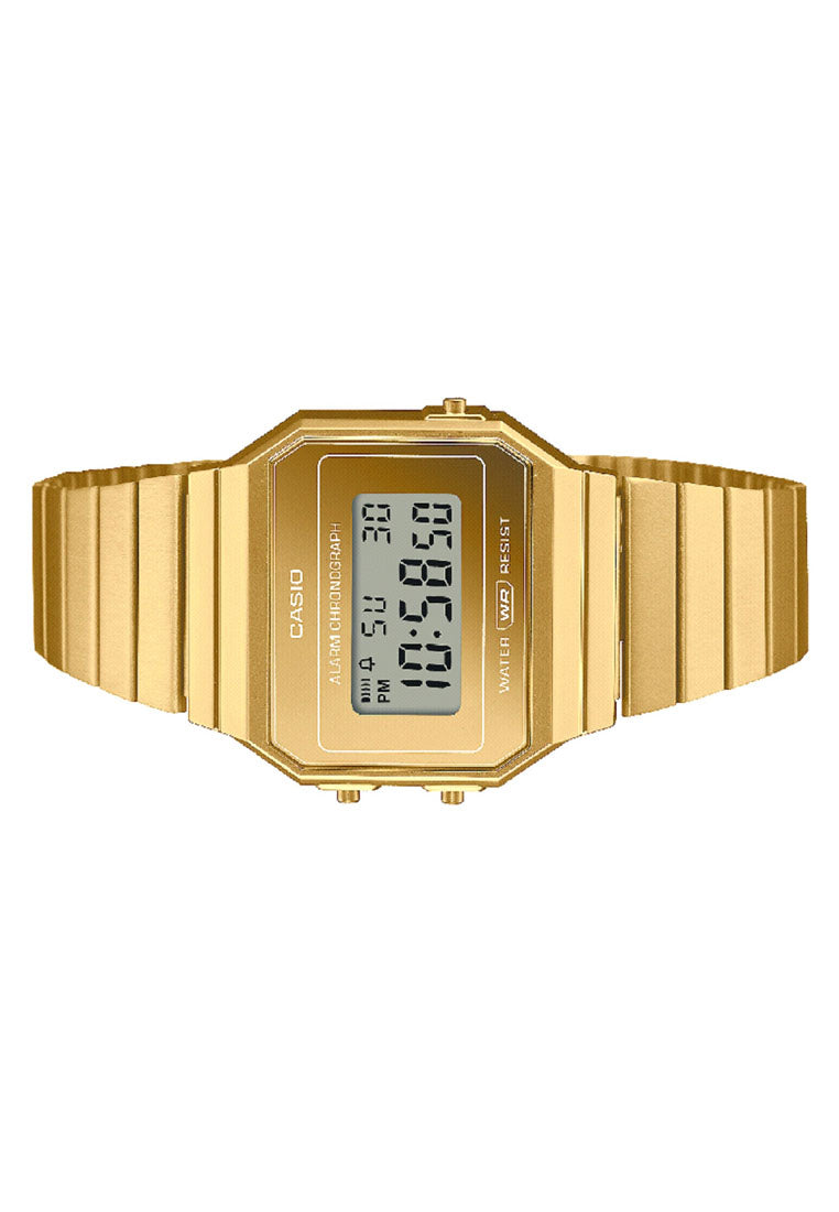 Casio A700WEVG-9A Digital Stainless Steel Strap Watch for Unisex-Watch Portal Philippines