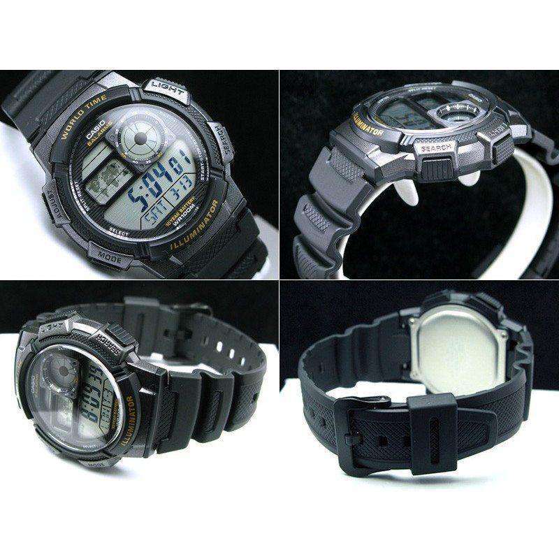Casio AE-1000W-1A Black Resin Strap Watch For Men-Watch Portal Philippines