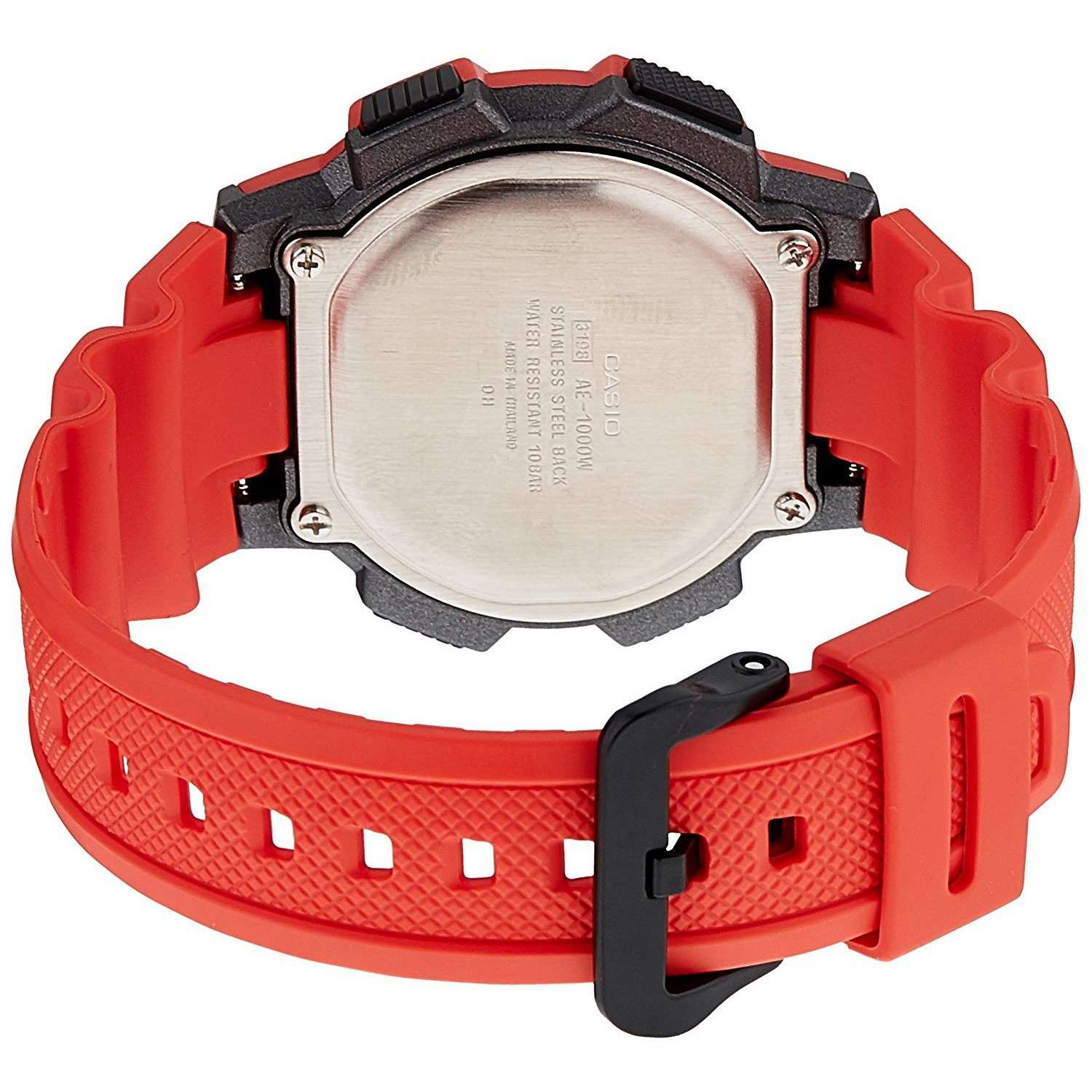 Casio AE-1000W-4A Red Resin Strap Watch for Men-Watch Portal Philippines
