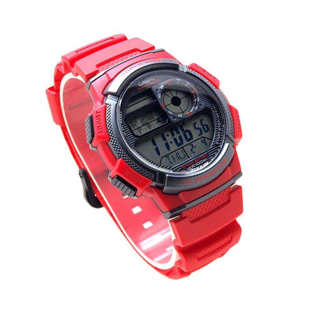 Casio AE-1000W-4A Red Resin Strap Watch for Men-Watch Portal Philippines