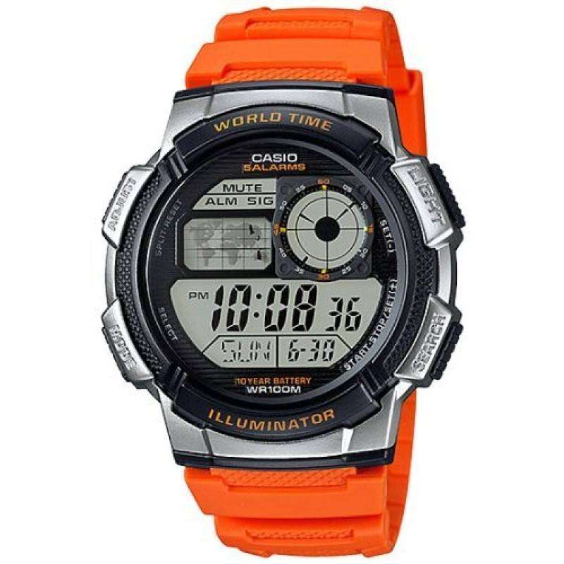 Casio AE-1000W-4B Orange Resin Strap Watch for Men-Watch Portal Philippines