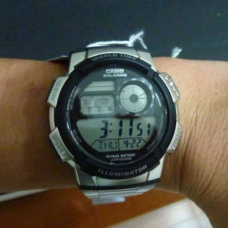 Casio AE-1000WD-1A Silver Stainless Watch for Men-Watch Portal Philippines