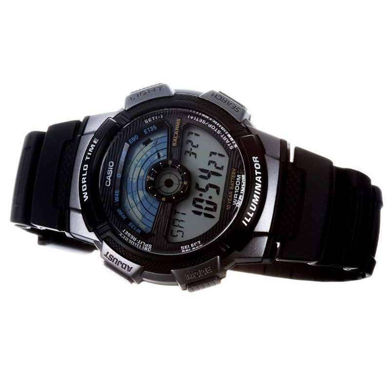 Casio AE-1100W-1A Black Resin Strap Watch For Men-Watch Portal Philippines