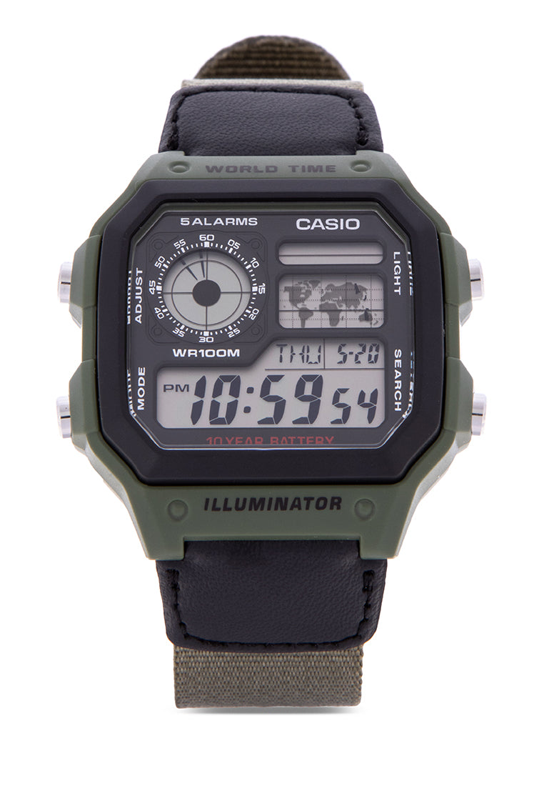 Casio AE-1200WHB-3BVDF Digital Leather Strap Watch For Men-Watch Portal Philippines