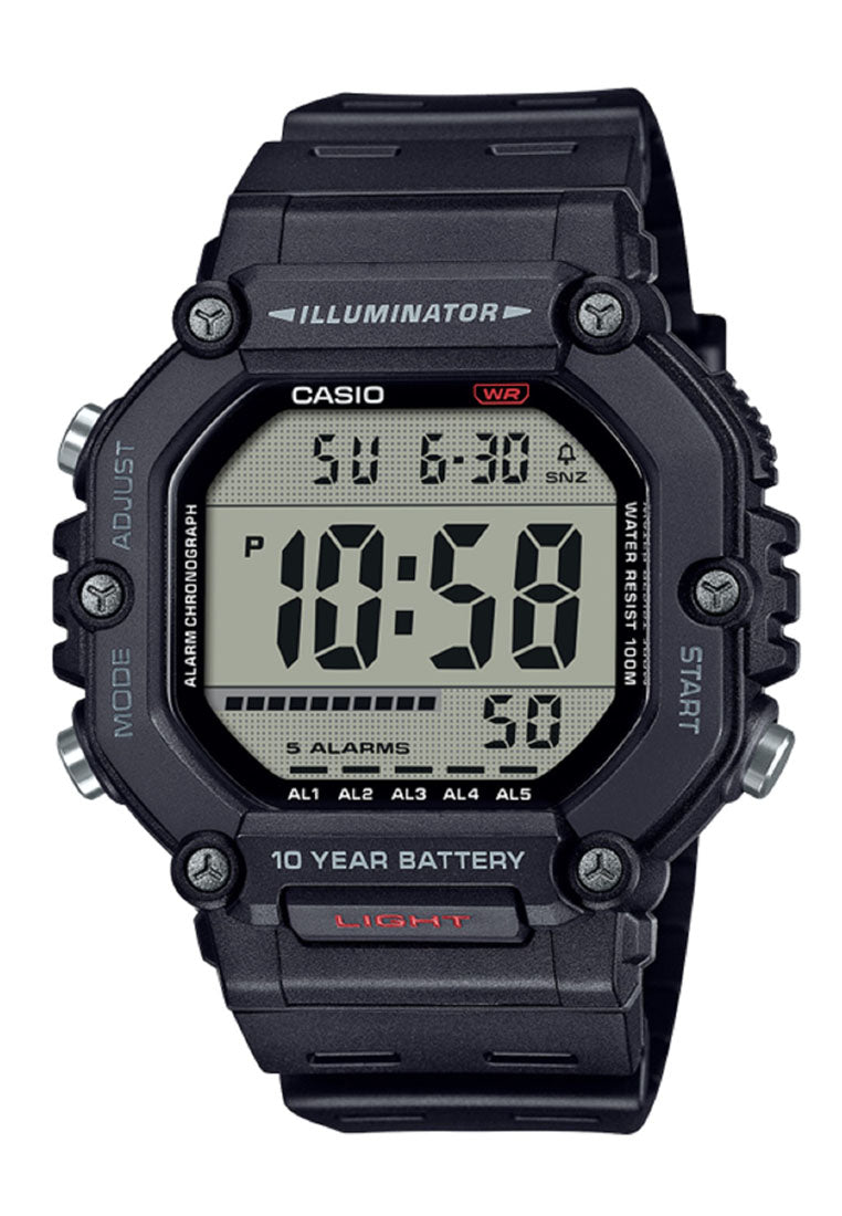 Casio AE-1600H-1A Digital Rubber Band Watch For Men-Watch Portal Philippines