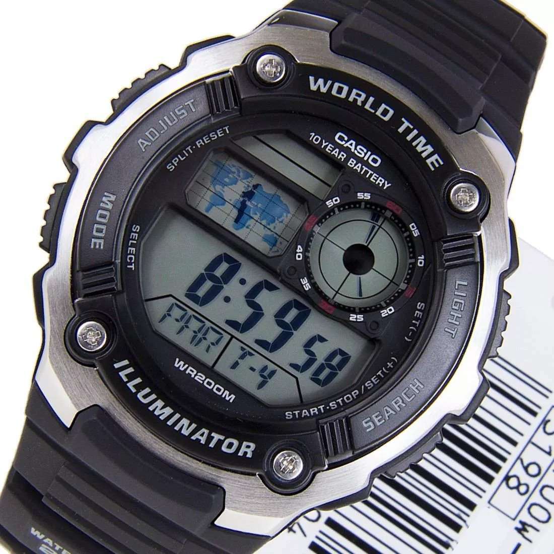 Casio AE-2100W-1A Black Resin Strap Watch for Men-Watch Portal Philippines