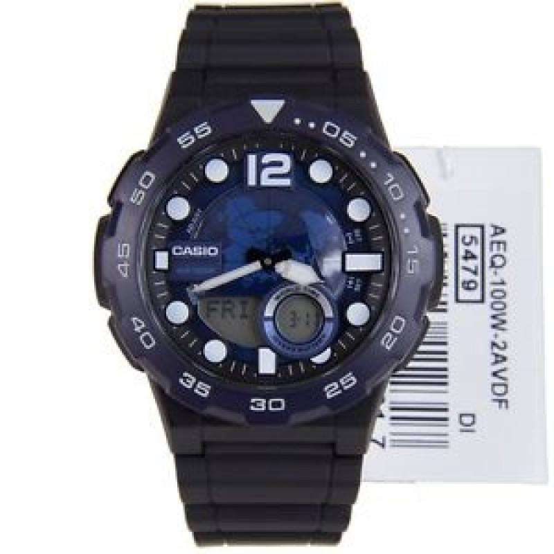 Casio AEQ-100W-2A Black Resin Strap Watch for Men-Watch Portal Philippines