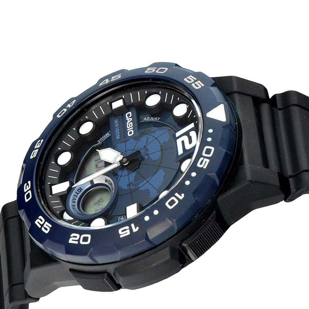 Casio AEQ-100W-2A Black Resin Strap Watch for Men-Watch Portal Philippines