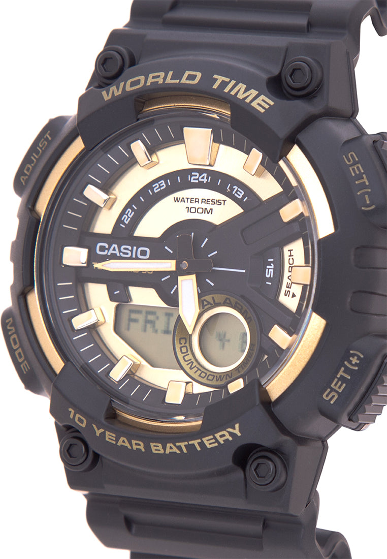 Casio AEQ-110BW-9AVDF Digital Analog Rubber Strap Watch For Men-Watch Portal Philippines
