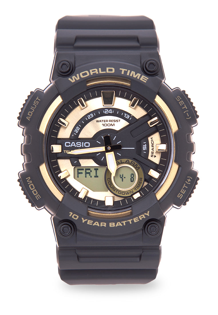 Casio AEQ-110BW-9AVDF Digital Analog Rubber Strap Watch For Men-Watch Portal Philippines