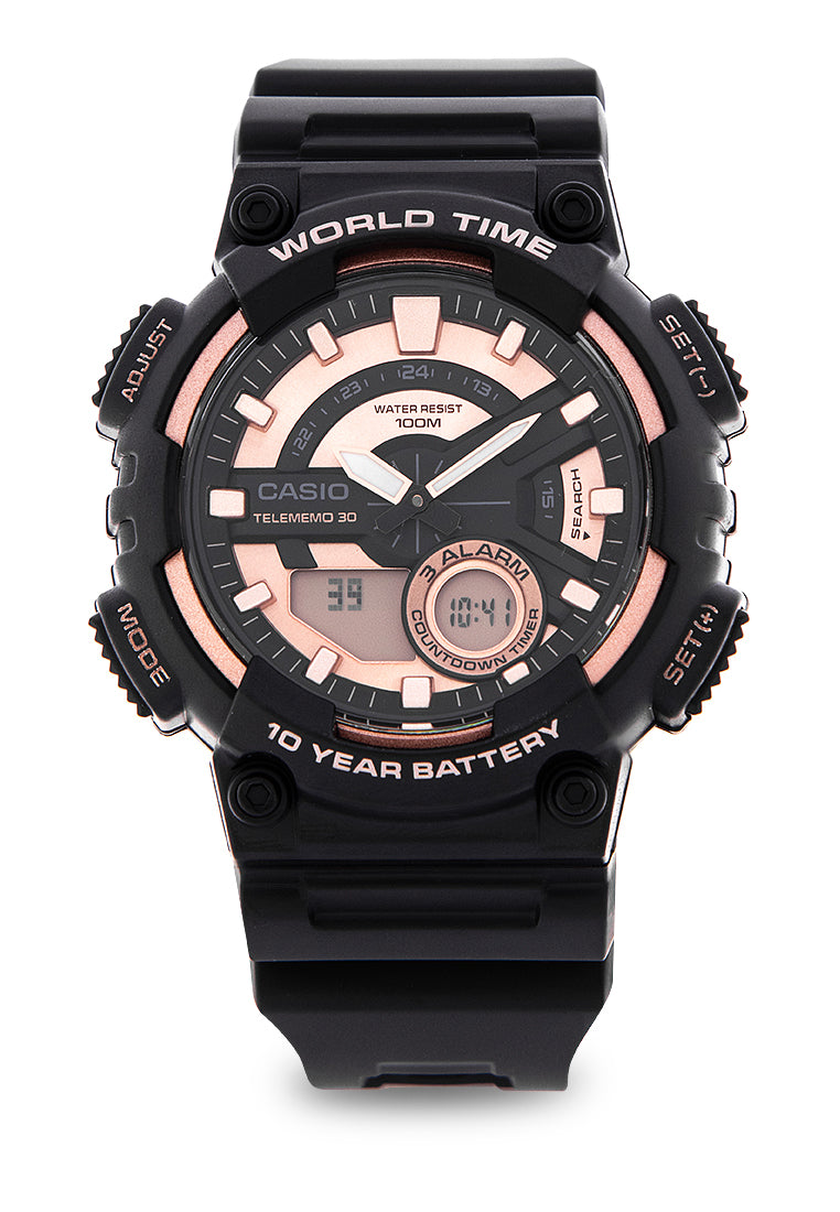 Casio AEQ-110W-1A3VDF Digital Analog Rubber Strap Watch For Men-Watch Portal Philippines