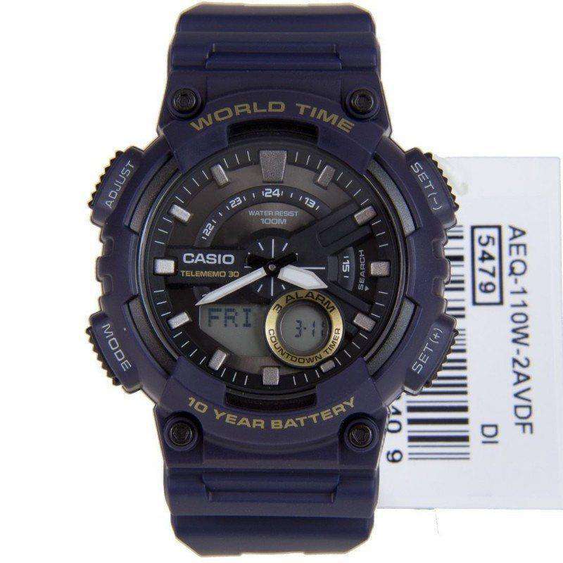 Casio AEQ-110W-2A Navy Blue Resin Strap Watch for Men-Watch Portal Philippines