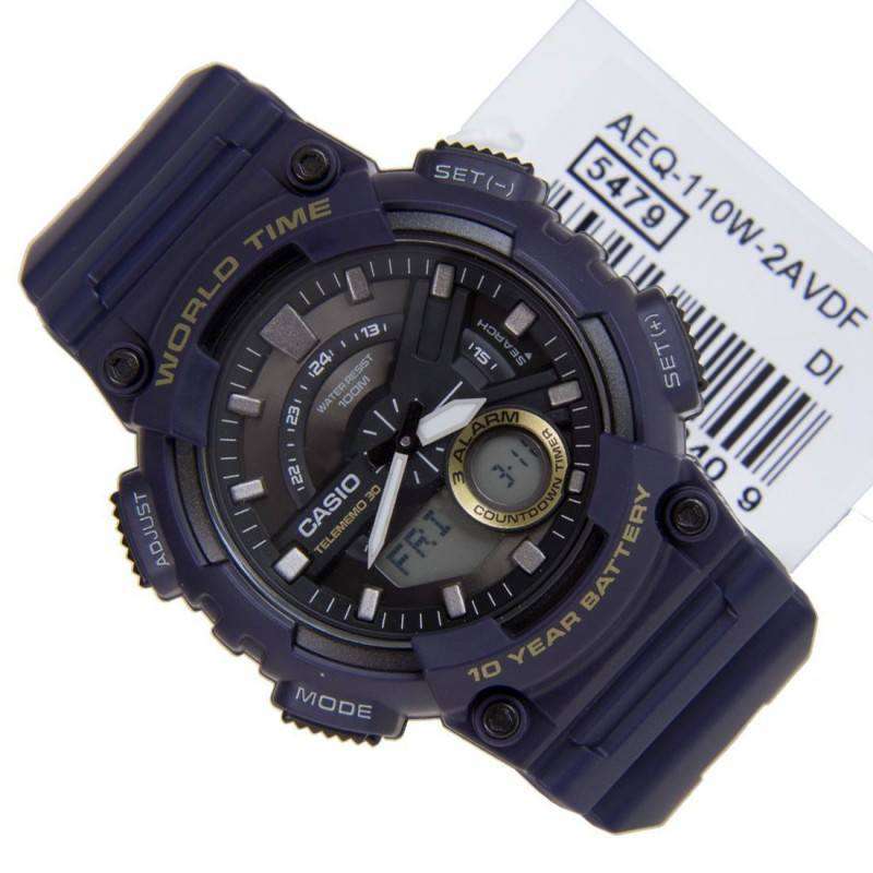 Casio AEQ-110W-2A Navy Blue Resin Strap Watch for Men-Watch Portal Philippines