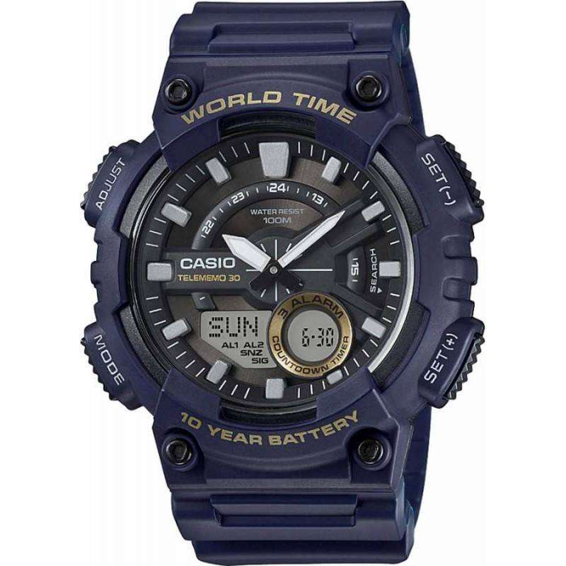 Casio AEQ-110W-2A Navy Blue Resin Strap Watch for Men-Watch Portal Philippines