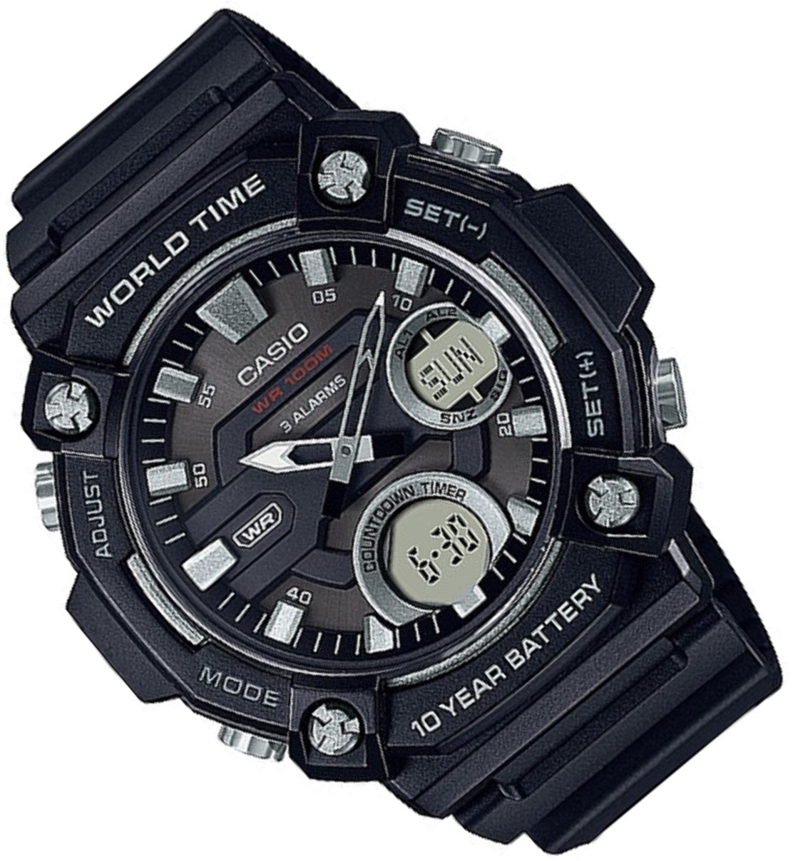 Casio AEQ-120W-1A Digital Analog Rubber Strap Watch For Men-Watch Portal Philippines