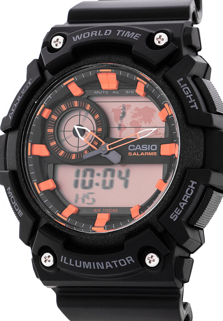 Casio AEQ-200W-1A2VDF Digital Analog Rubber Strap Watch For Men-Watch Portal Philippines