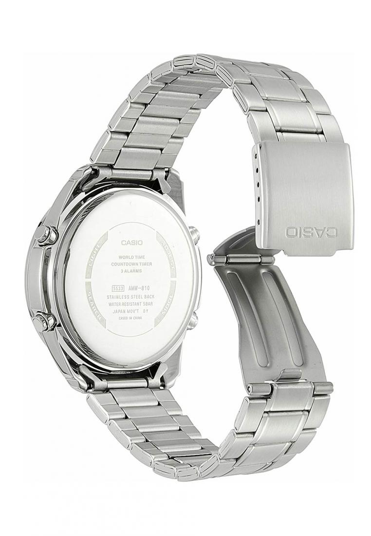 Casio AMW-870D-1A Digital Analog Stainless Steel Strap Watch For Men-Watch Portal Philippines