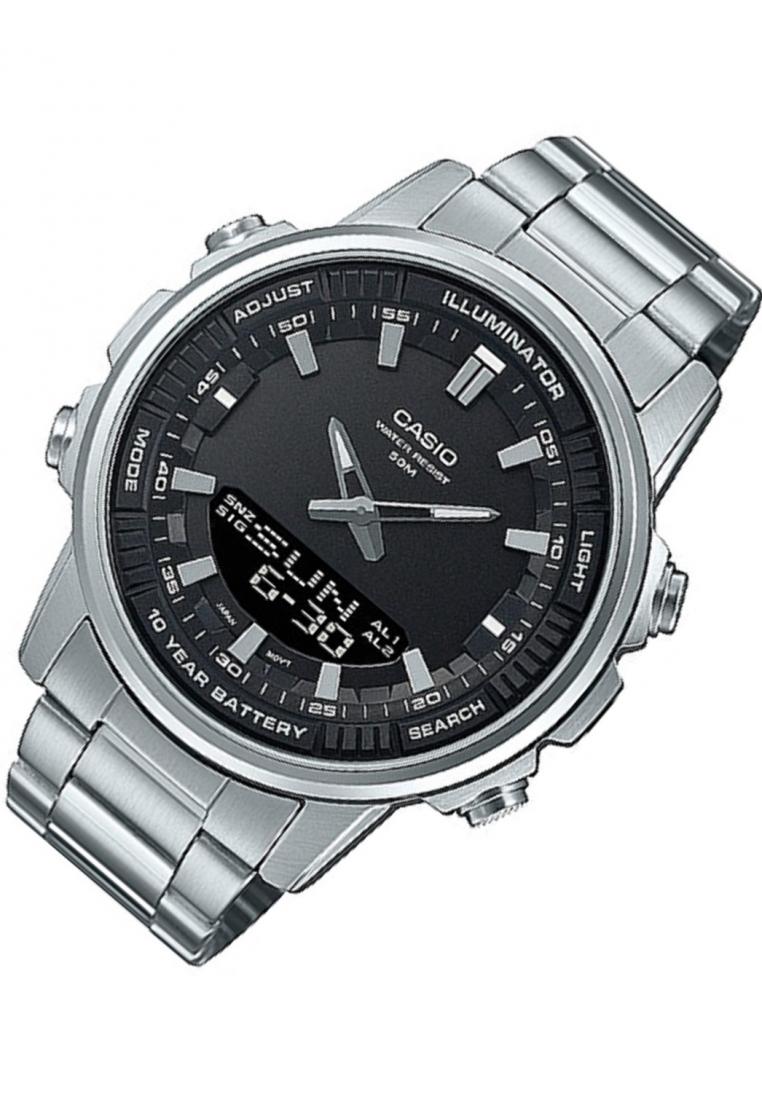 Casio AMW-880D-1A Digital Analog Stainless Steel Strap Watch For Men-Watch Portal Philippines