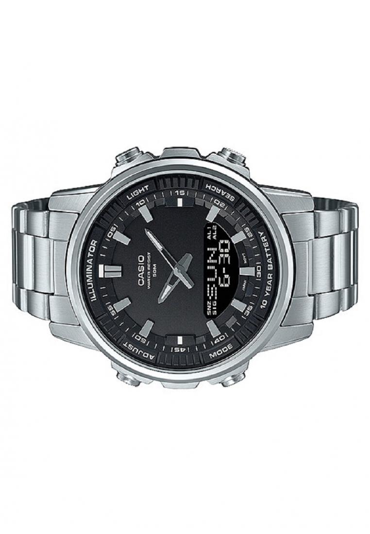 Casio AMW-880D-1A Digital Analog Stainless Steel Strap Watch For Men-Watch Portal Philippines