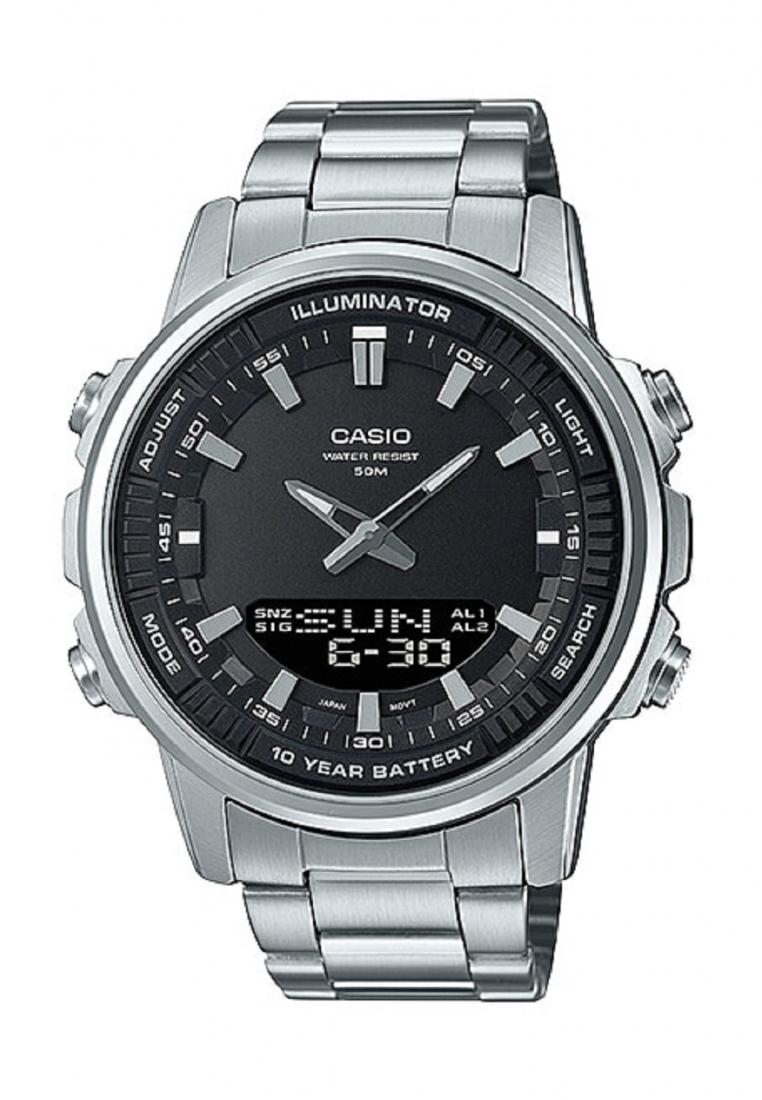 Casio AMW-880D-1A Digital Analog Stainless Steel Strap Watch For Men-Watch Portal Philippines