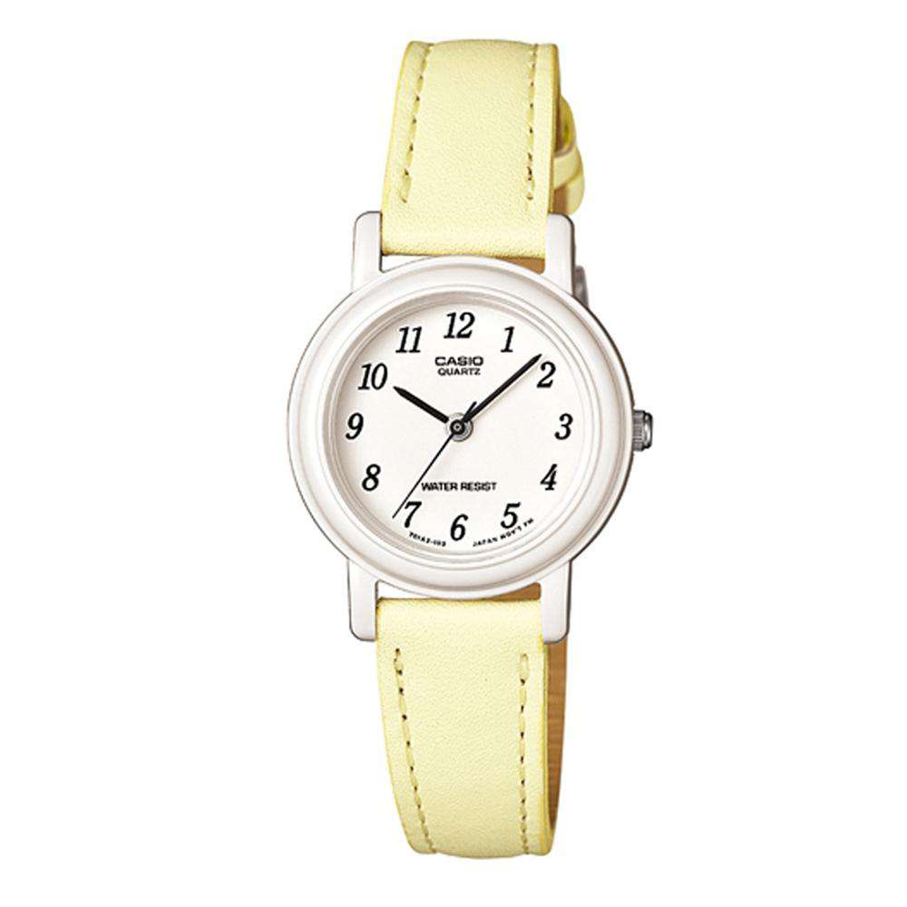 Casio Analog LQ-139L-9B Yellow Leather Strap Women's Watch-Watch Portal Philippines