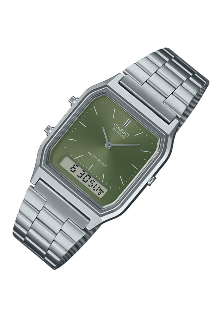 Casio AQ-230A-3A Digital Analog Stainless Steel Watch-Watch Portal Philippines