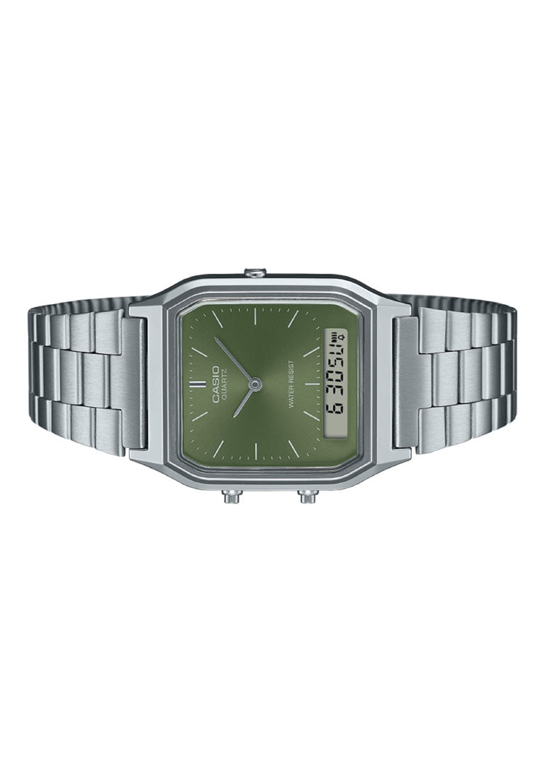 Casio AQ-230A-3A Digital Analog Stainless Steel Watch-Watch Portal Philippines