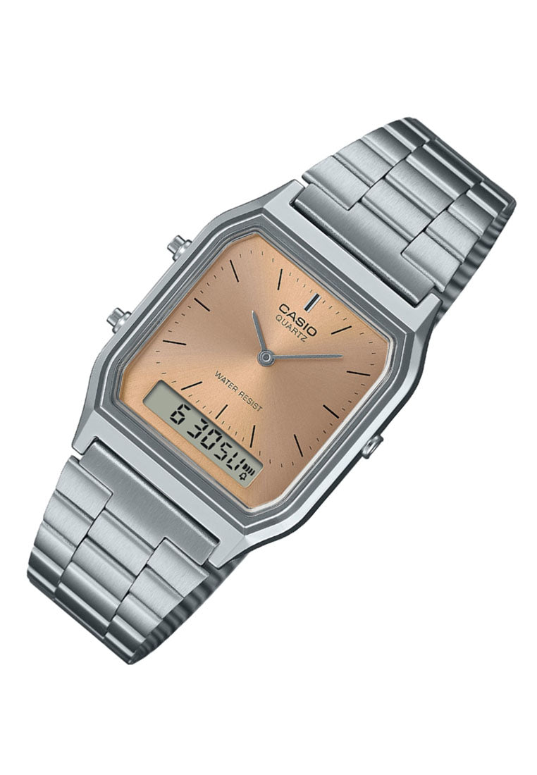 Casio AQ-230A-4A Digital Analog Stainless Steel Watch-Watch Portal Philippines