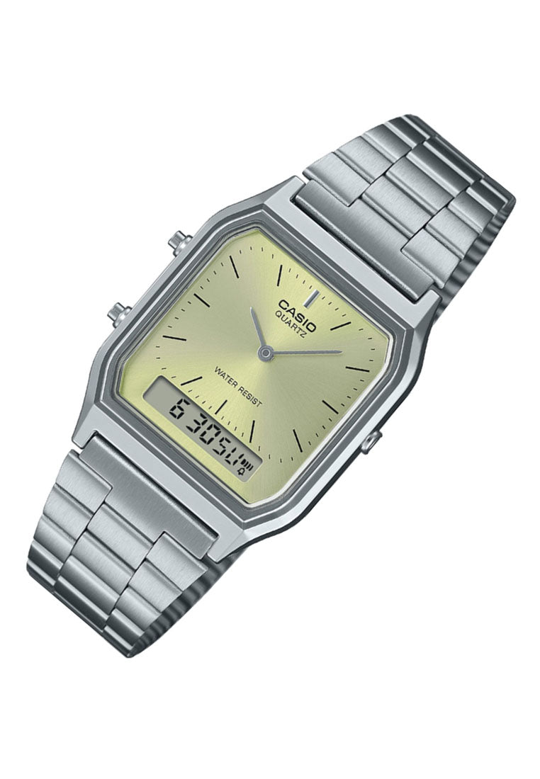 Casio AQ-230A-9A Digital Analog Stainless Steel Watch-Watch Portal Philippines