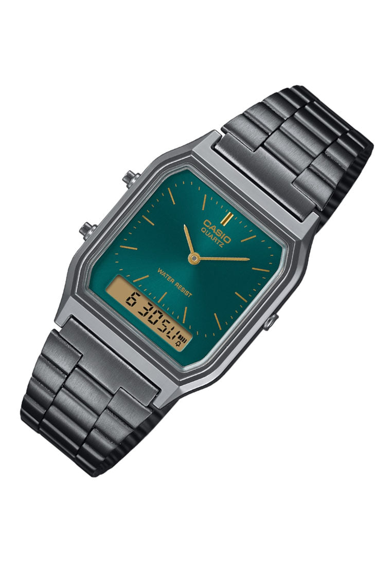 Casio AQ-230EGG-3ADF Stainless Steel Strap Digital Analog Watch-Watch Portal Philippines