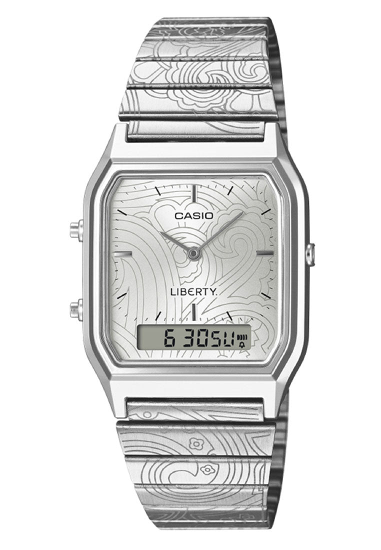 Casio AQ-230ELT-7ADR "Liberty" Digital Analog Stainless Steel Strap Watch-Watch Portal Philippines