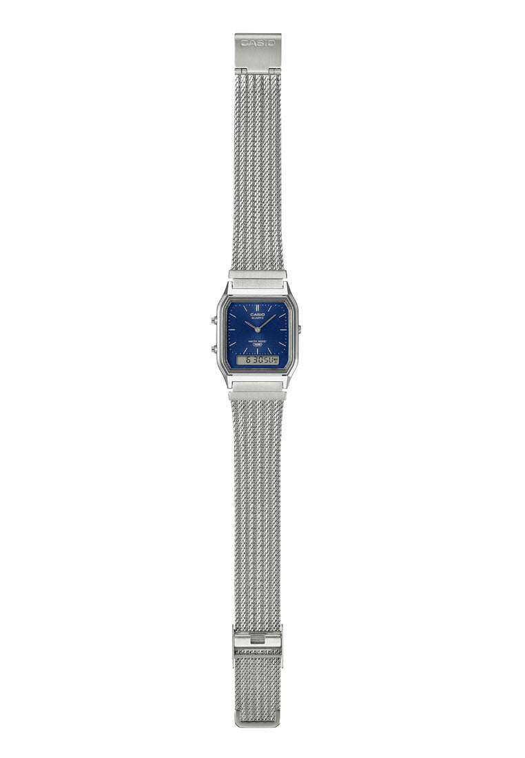 Casio AQ-230EM-2ADF Digital Analog Stainless Steel Strap Watch-Watch Portal Philippines